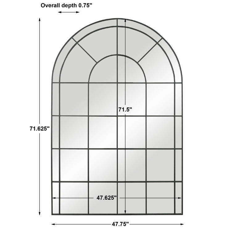 Grantola Transitional Full-Length Black Wood Mirror