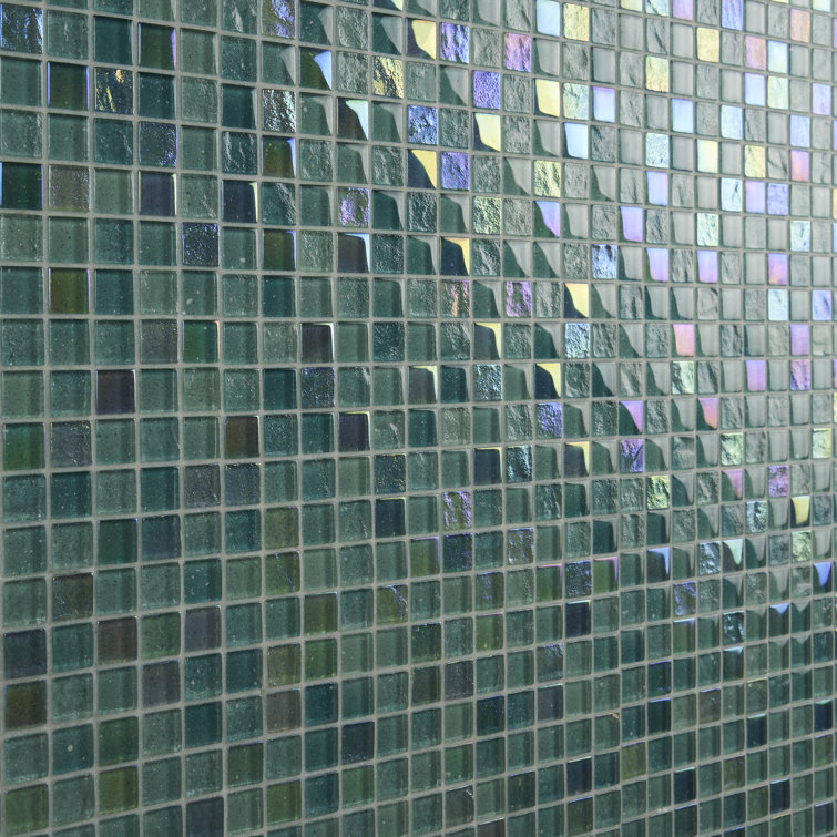 Sprite Green Polished Glass Mosaic Wall Tile