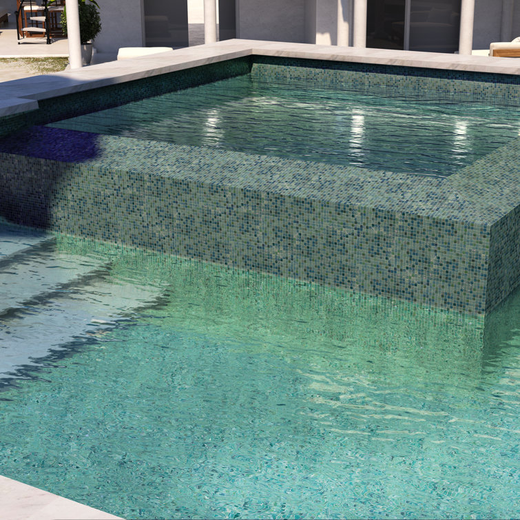 Sprite Green Polished Glass Mosaic Wall Tile