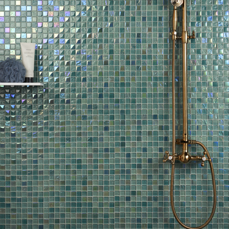 Sprite Green Polished Glass Mosaic Wall Tile