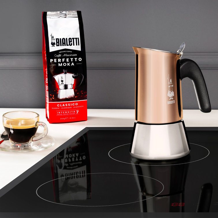 Bialetti Venus Copper and Silver 4-Cup Stovetop Coffee Maker