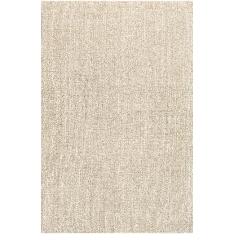 Ivory Handmade Wool Tufted Rectangular Area Rug 9' x 12'