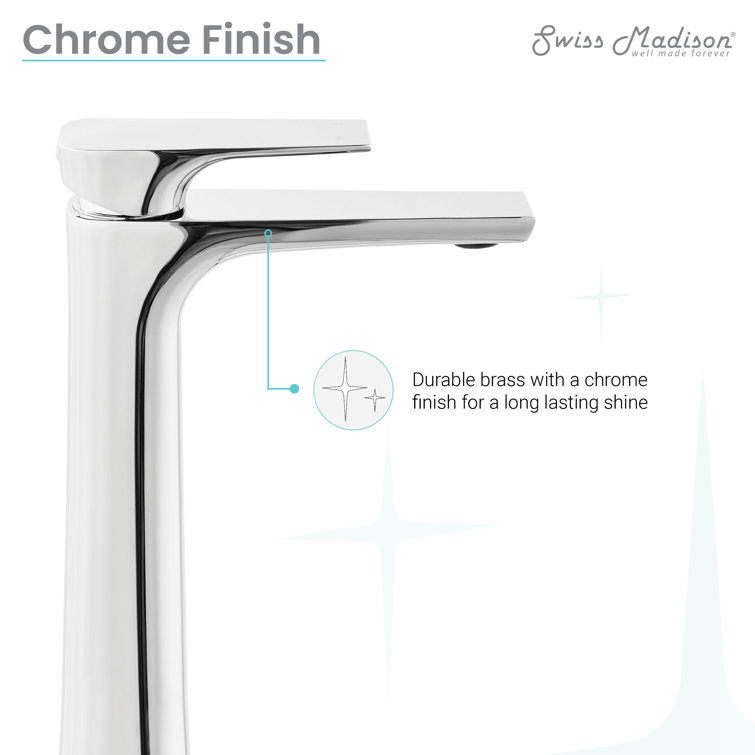 Monaco Chrome Single-Handle High Arc Bathroom Faucet