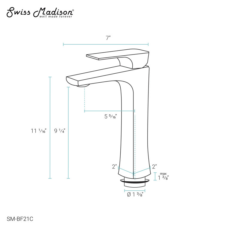 Monaco Chrome Single-Handle High Arc Bathroom Faucet