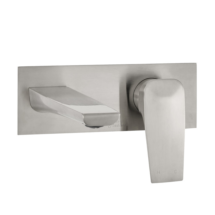 Monaco Brushed Nickel Wall-Mount Bathroom Faucet