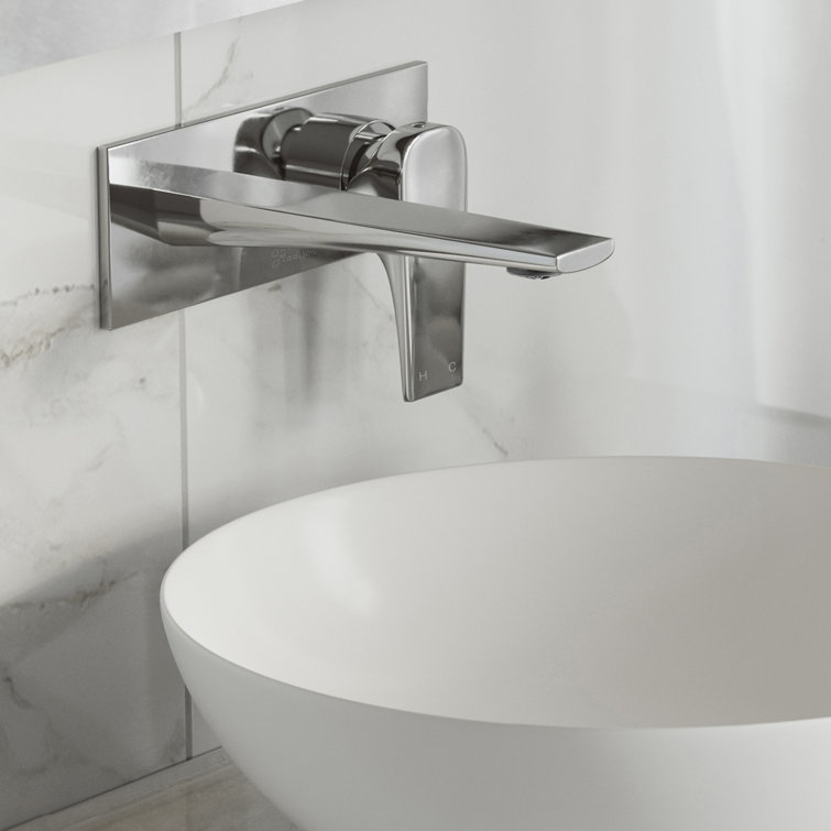 Monaco Chrome Single-Handle Wall-Mount Bathroom Faucet