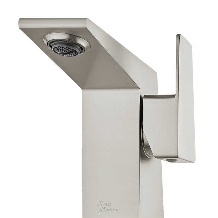 Carré Brushed Nickel Single-Handle Bathroom Faucet