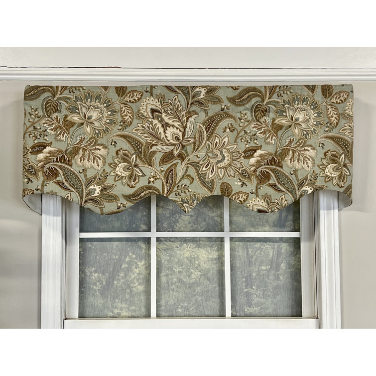 Valdosta Regal Mist Floral Rod Pocket Window Valance