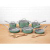 Sage Green Aluminum Nonstick 13-Piece Cookware Set