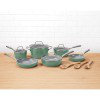 Sage Green Aluminum Nonstick 13-Piece Cookware Set