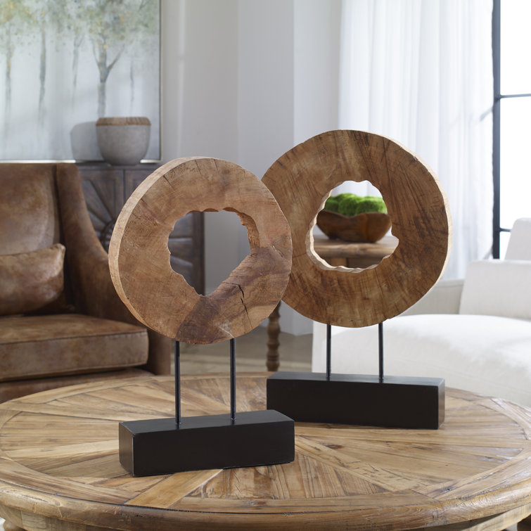 Ashlea Brown Mango Wood Log Sculpture Set