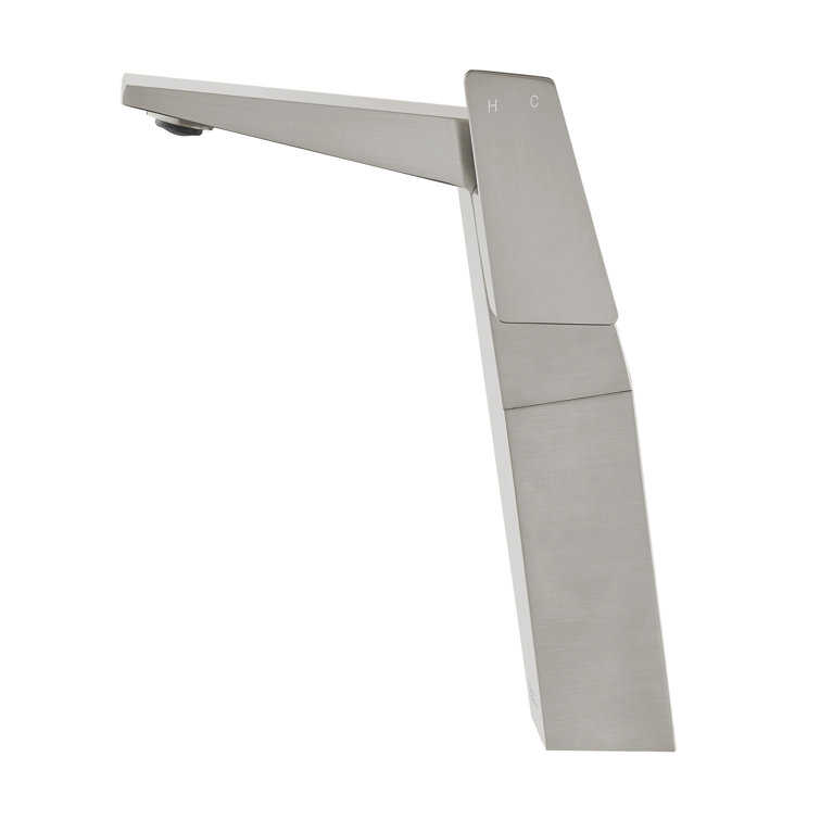 Carré Brushed Nickel Single-Handle High Arc Bathroom Faucet