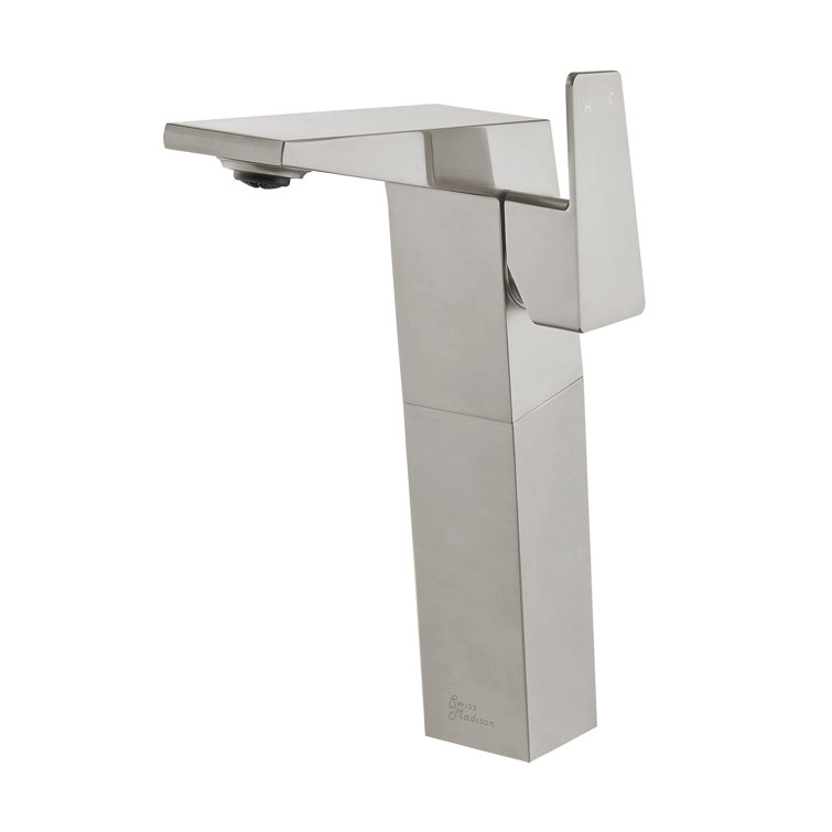 Carré Brushed Nickel Single-Handle High Arc Bathroom Faucet