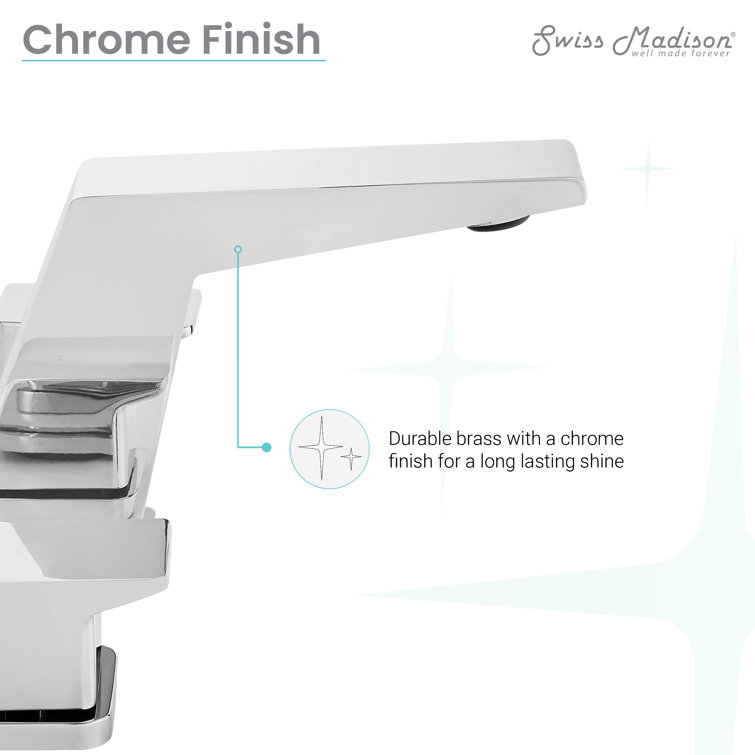 Carre 8" Chrome Widespread 2-Handle Bathroom Faucet