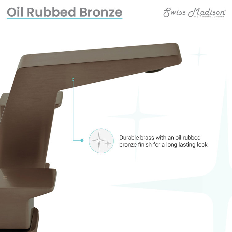 Carre 8" Oil Rubbed Bronze 2-Handle Bathroom Faucet