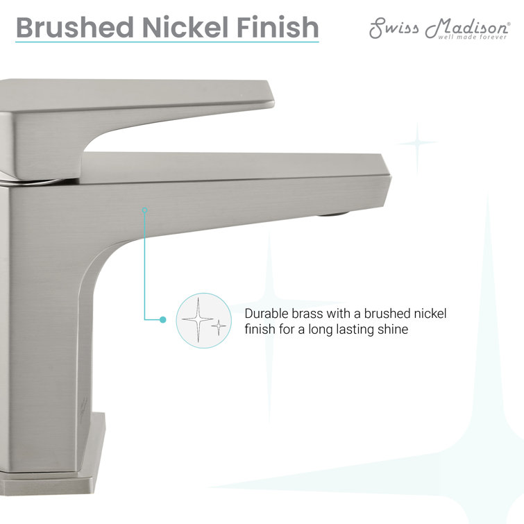 Brushed Nickel Single-Handle Bathroom Faucet