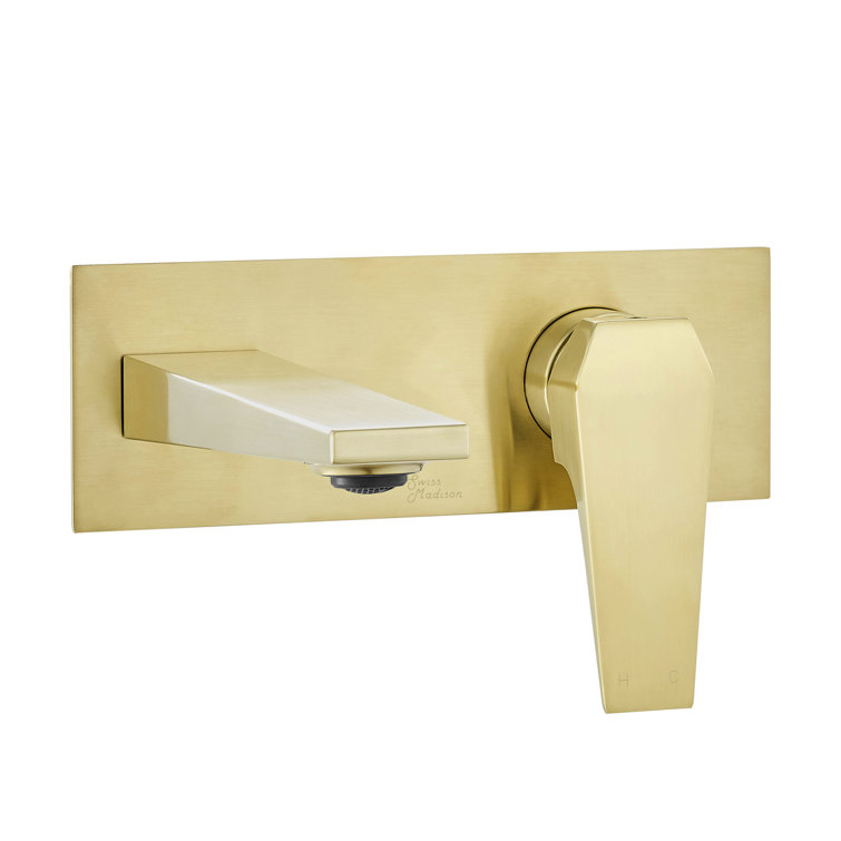 Voltaire Elegance 9'' Wall-Mount Bathroom Faucet in Brushed Gold