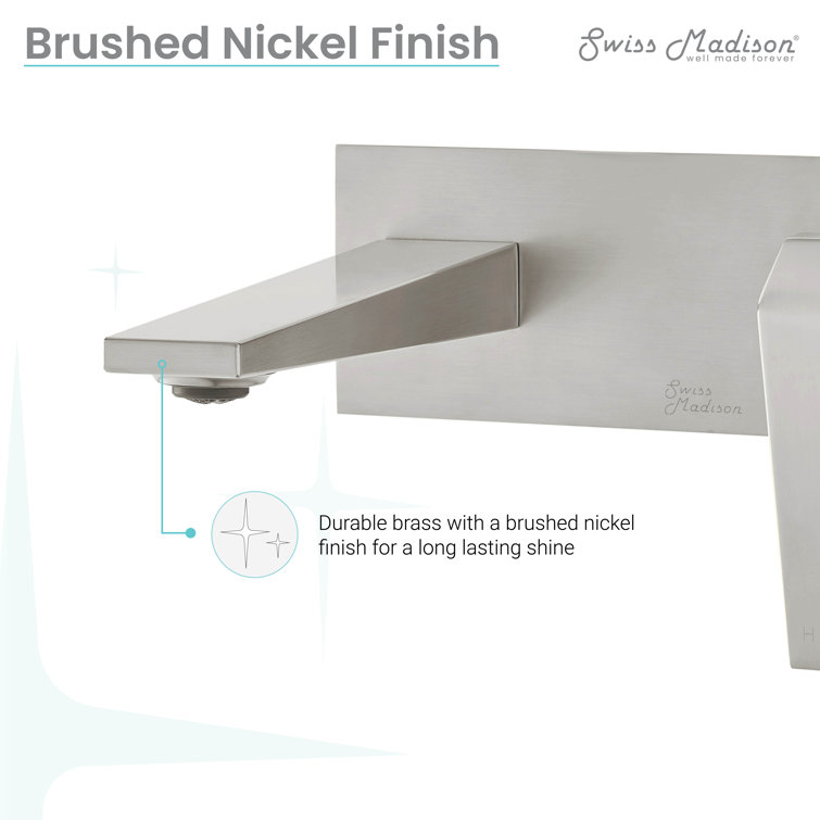 Voltaire Brushed Nickel Single-Handle Wall-Mount Bathroom Faucet