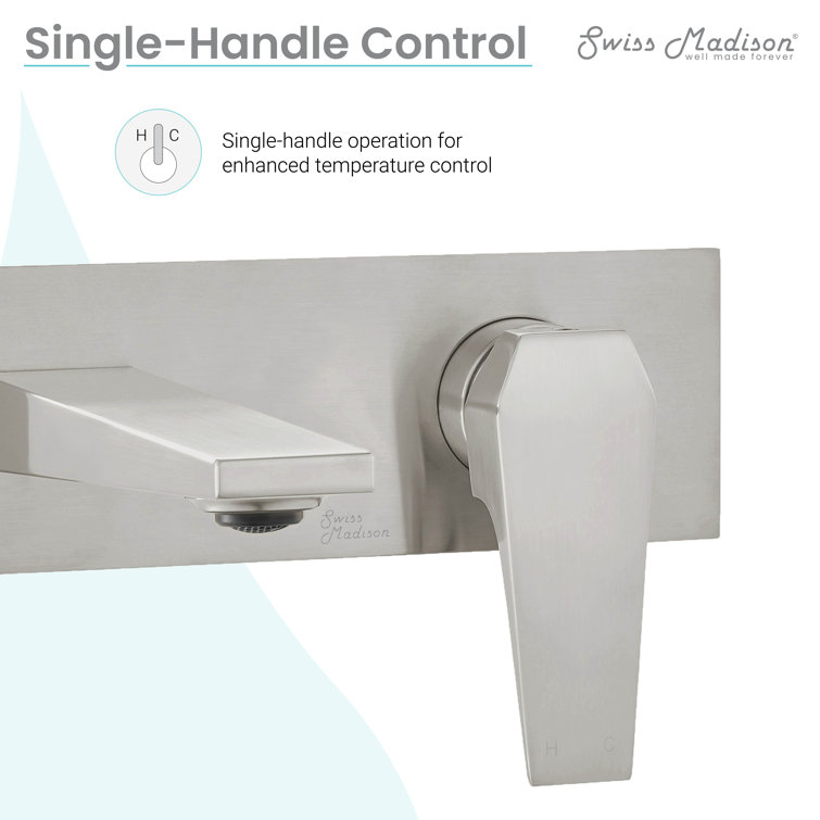 Voltaire Brushed Nickel Single-Handle Wall-Mount Bathroom Faucet