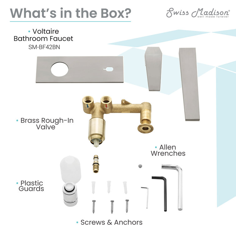Voltaire Brushed Nickel Single-Handle Wall-Mount Bathroom Faucet