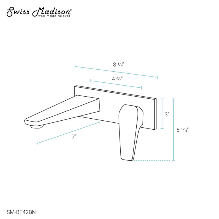 Voltaire Brushed Nickel Single-Handle Wall-Mount Bathroom Faucet