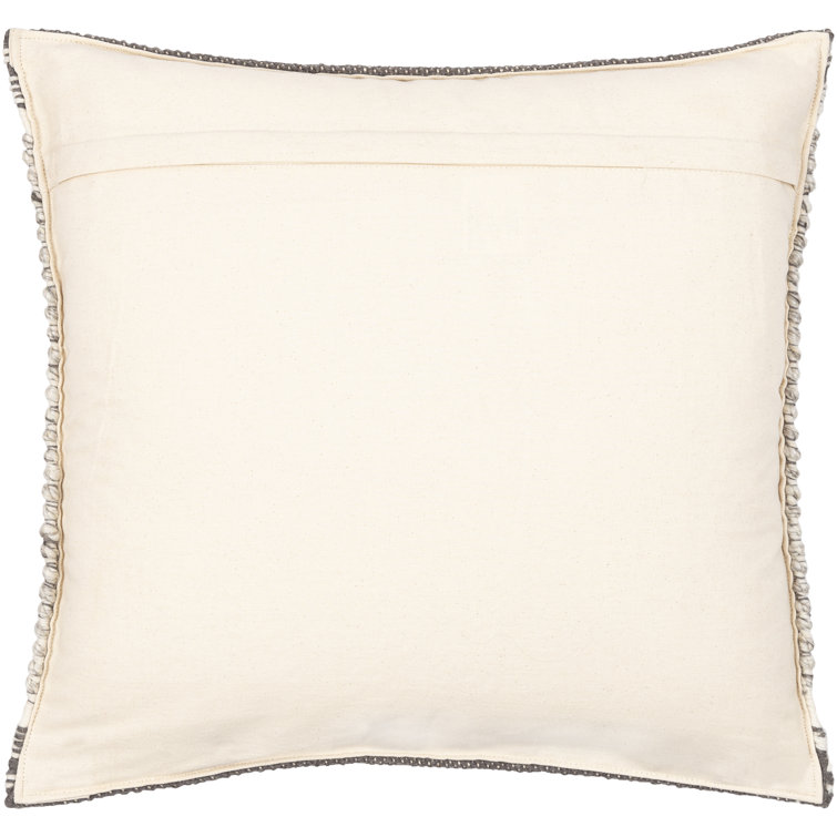 Reni 20'' Brown and Cream Wool Throw Pillow