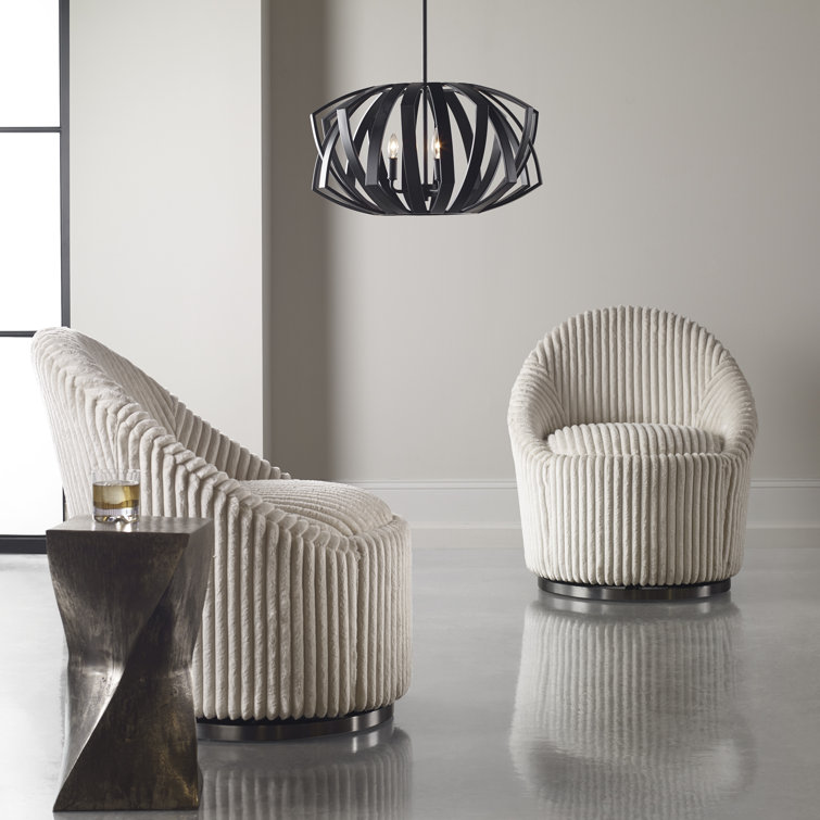 Matte Black Geometric Metal 3-Light Pendant
