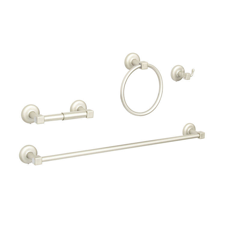 Matte Black 4-Piece Rust Resistant Bathroom Hardware Set