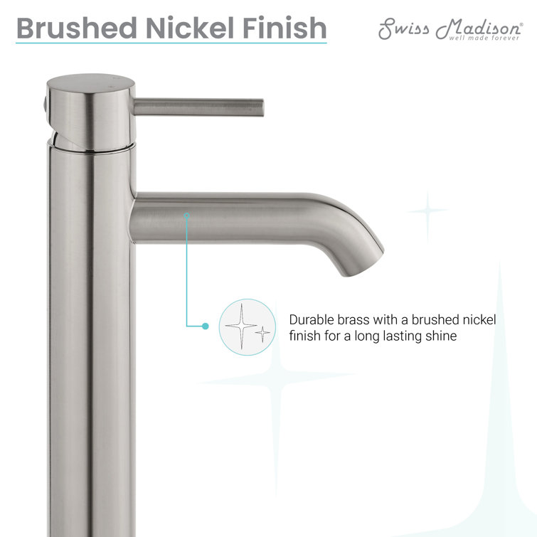 Ivy Brushed Nickel Single-Handle High Arc Bathroom Faucet