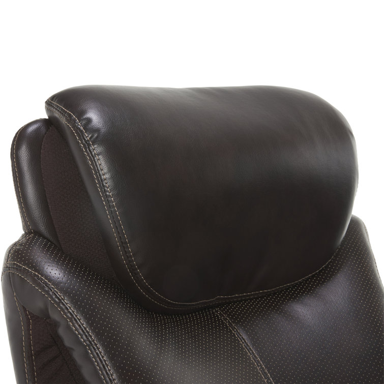 Roasted Chestnut Bonded Leather Executive Swivel Chair with AIR Lumbar Support