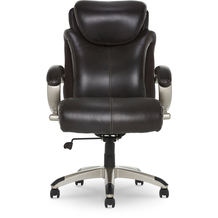 Roasted Chestnut Bonded Leather Executive Swivel Chair with AIR Lumbar Support