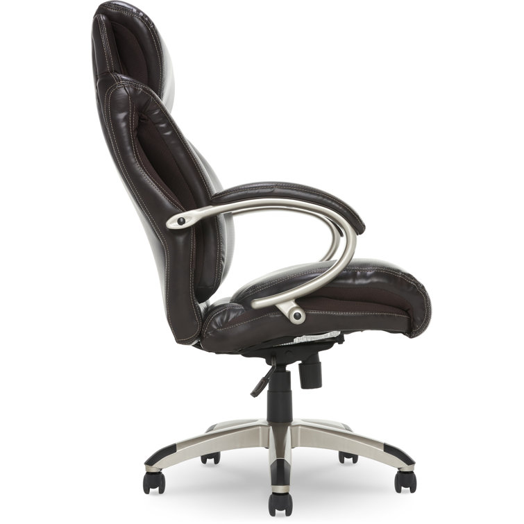 Roasted Chestnut Bonded Leather Executive Swivel Chair with AIR Lumbar Support