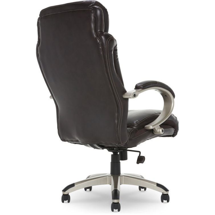 Roasted Chestnut Bonded Leather Executive Swivel Chair with AIR Lumbar Support