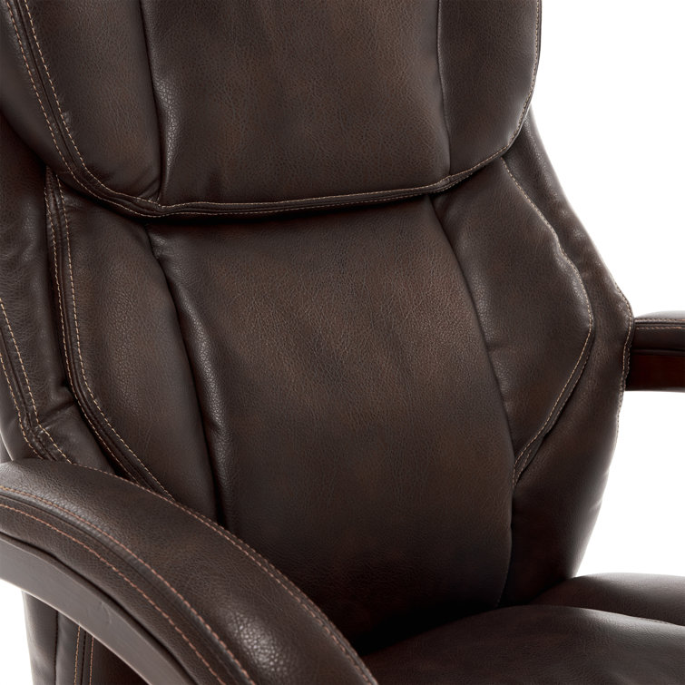 Brown Leather High Back Swivel Executive Office Chair