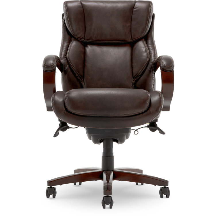 Brown Leather High Back Swivel Executive Office Chair
