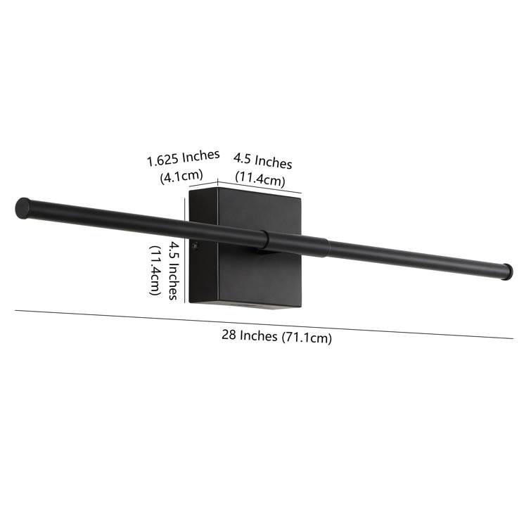 Black Modern Dimmable LED Wall Sconce