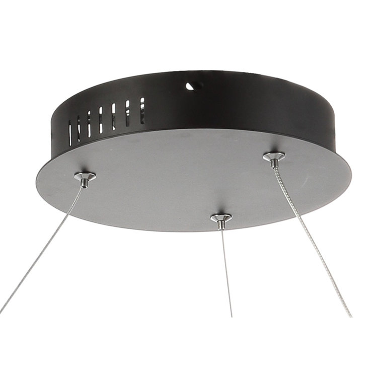 Brice Matte Black 23.75" Integrated LED Modern Drum Pendant