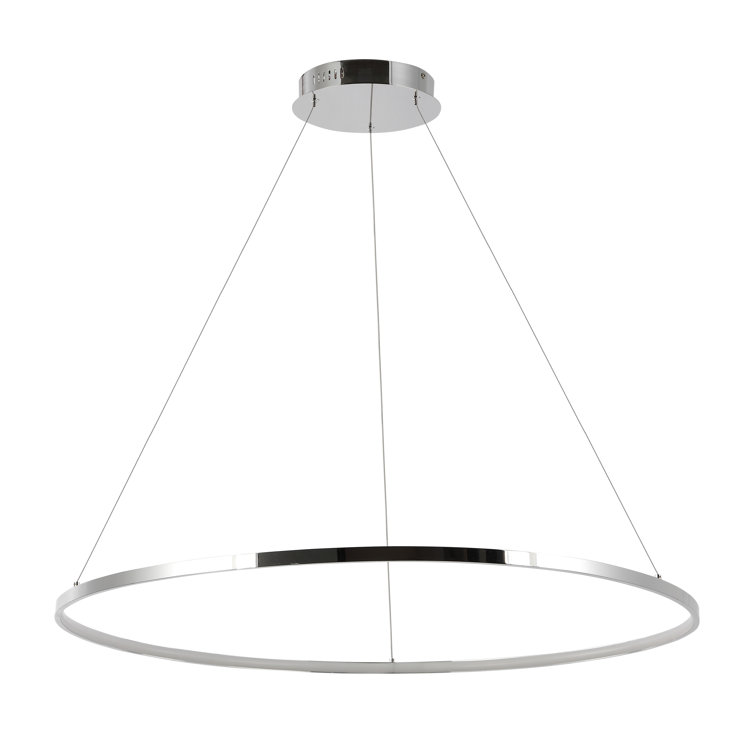 Circulo 34.88" Chrome LED Bohemian Pendant Light