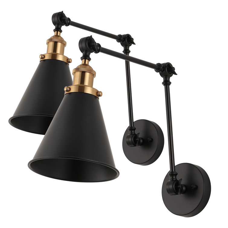 Rover 30.5'' Adjustable Arm Metal LED Wall Sconce, Black Satin Finish