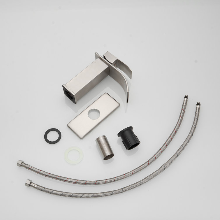 Brushed Nickel Single-Handle Low-Arc Bathroom Faucet