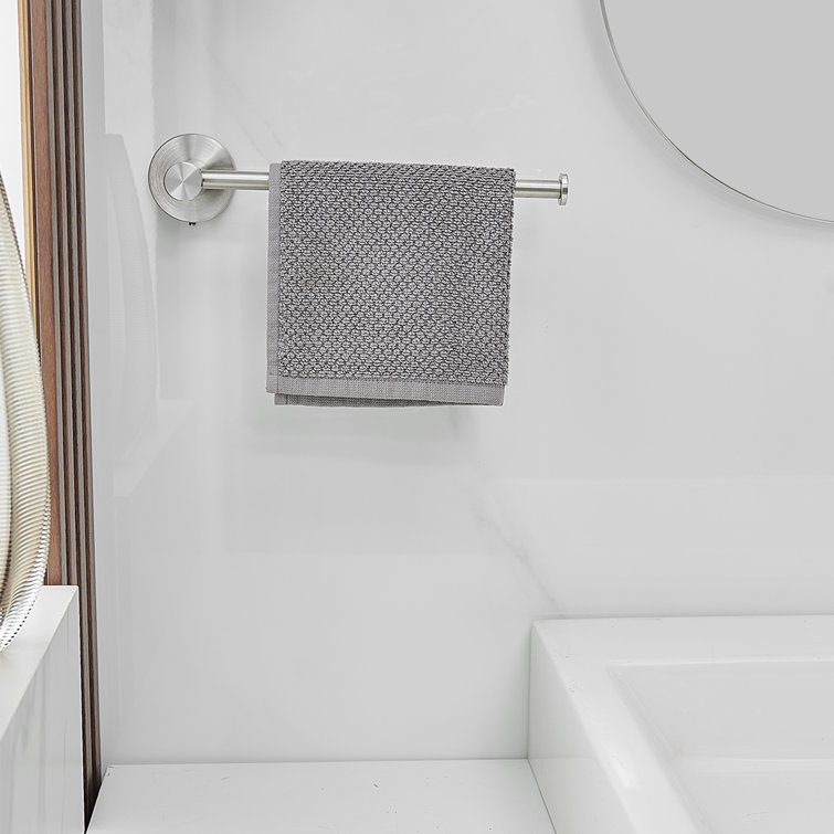 Brushed Nickel 5-Piece Bathroom Hardware Set with Towel Bar and Hooks