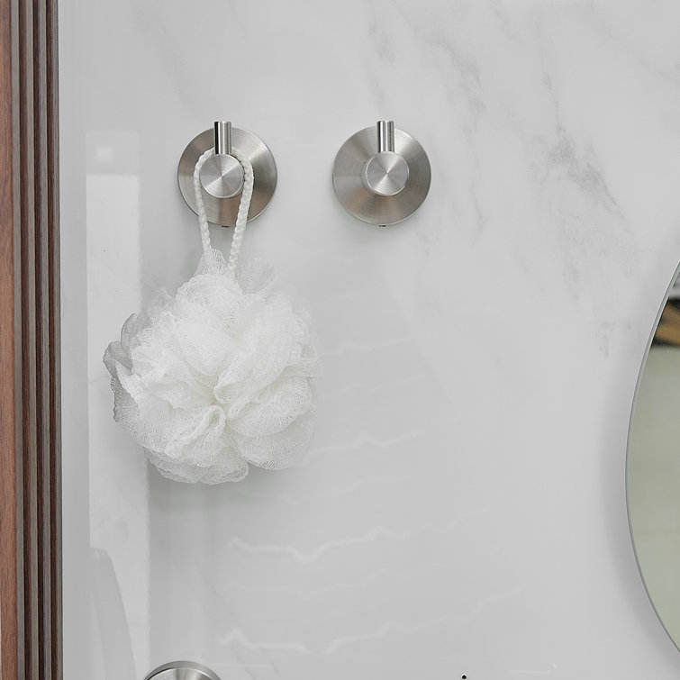 Brushed Nickel 5-Piece Bathroom Hardware Set with Towel Bar and Hooks