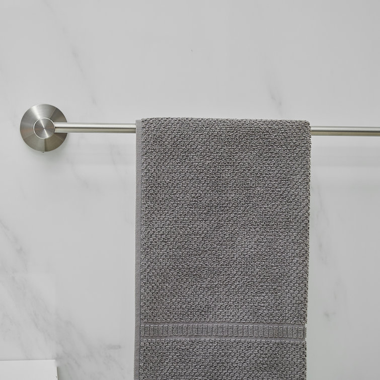 Brushed Nickel 5-Piece Bathroom Hardware Set with Towel Bar and Hooks