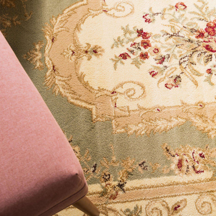 Aracelia Multicolor Synthetic Floral Rectangle Rug