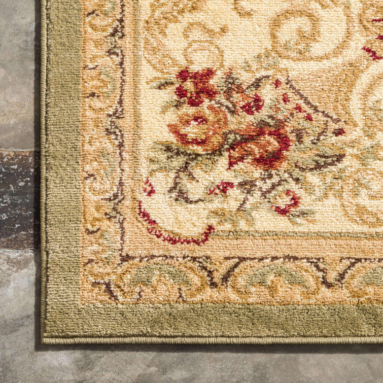 Aracelia Multicolor Synthetic Floral Rectangle Rug