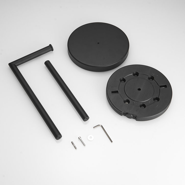 Matte Black Stainless Steel Freestanding Toilet Paper Holder