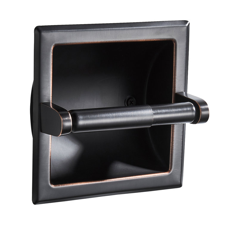 Oil-Rubbed Bronze Recessed Wall Mounted Toilet Paper Holder