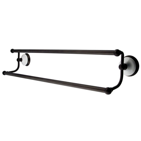 Victorian Oil Rubbed Bronze 24" Double Wall Mounted Towel Bar