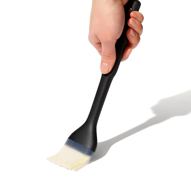Large Black Silicone Basting Brush with Ergonomic Handle