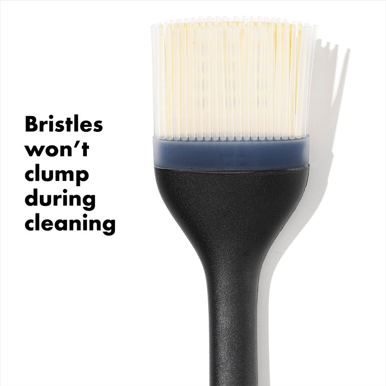Large Black Silicone Basting Brush with Ergonomic Handle
